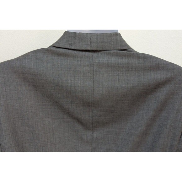 Tessuto Italiano BARBERIS CANONICO Sz 42R Blazer Jacket Dark Gray - Picture 10 of 10